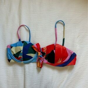 Colorful super cute swim top size M